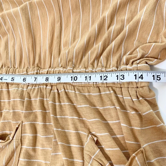 By Together Romper Yellow White Striped Size Large - Picture 11 of 12